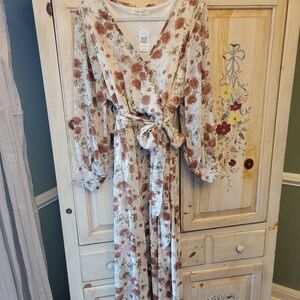 Indigo Soul pink and cream maxi dress